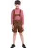 Picture of Boys Lederhosen Oktoberfest Cotton Shirt with Faux Suede Shorts for Book Week