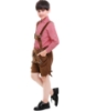 Picture of Boys Lederhosen Oktoberfest Cotton Shirt with Faux Suede Shorts for Book Week