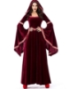 Picture of Womens Medieval Gothic Renaissance Burgundy Gown Costume