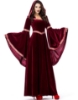 Picture of Womens Medieval Gothic Renaissance Burgundy Gown Costume