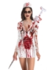 Picture of Womens Halloween Zombie Bloody Nurse Costume Long Sleeves