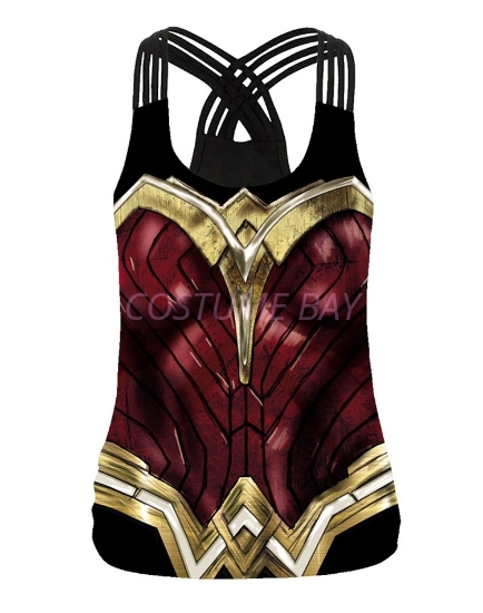 Picture of Womens Halloween 3D Wonder Women Print Vest Top