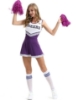 Picture of Cheerleader Costume with Pom Pom - Purple