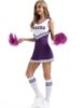 Picture of Cheerleader Costume with Pom Pom - Purple