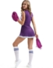 Picture of Cheerleader Costume with Pom Pom - Purple