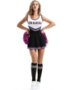 Picture of Cheerleader Costume with Pom Pom - Black