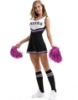 Picture of Cheerleader Costume with Pom Pom - Black