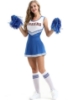 Picture of Cheerleader Costume with Pom Pom - Blue