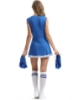 Picture of Cheerleader Costume with Pom Pom - Blue