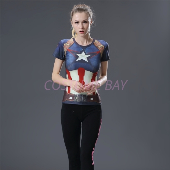 Picture of Quick Dry Captain America Fitness Top