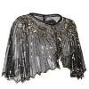 Picture of Vintage Boutique Beaded Sequin Flapper Cape - Black