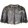 Picture of Vintage Boutique Beaded Sequin Flapper Cape - Black Blue