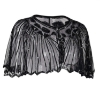 Picture of Vintage Boutique Beaded Sequin Flapper Cape - Black Blue