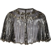 Picture of Vintage Boutique Beaded Sequin Flapper Cape - Black Gold