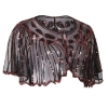 Picture of Vintage Boutique Beaded Sequin Flapper Cape - Black Gold