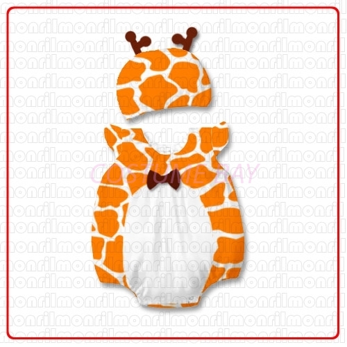 Picture of Baby Rompers Onesie Bodysuit with Hat - Giraffe