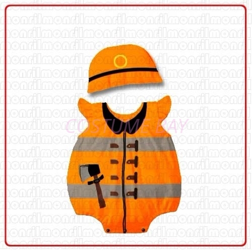 Picture of Baby Rompers Onesie Bodysuit with Hat - Fireman