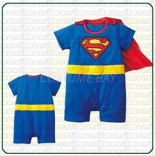 Picture of Baby Rompers Onesie Bodysuit with Hat - Superman