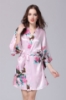 Picture of Women Floral Satin Kimono Robes - Pink