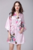 Picture of Women Floral Satin Kimono Robes - Pink