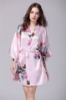 Picture of Women Floral Satin Kimono Robes - Pink