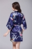 Picture of Women Floral Satin Kimono Robes - Blue