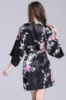 Picture of Women Floral Satin Kimono Robes - Blue