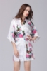 Picture of Women Floral Satin Kimono Robes - Blue