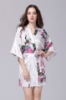 Picture of Women Floral Satin Kimono Robes - Black