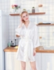 Picture of Women Bridemaid  Satin Kimono Robes - White