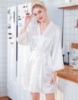 Picture of Women Bridemaid  Satin Kimono Robes - White