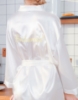 Picture of Women Bridemaid  Satin Kimono Robes - White