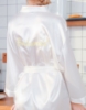Picture of Women Bridemaid  Satin Kimono Robes - White