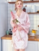 Picture of Women Bridal "Bride" Satin Kimono Robes - Pink