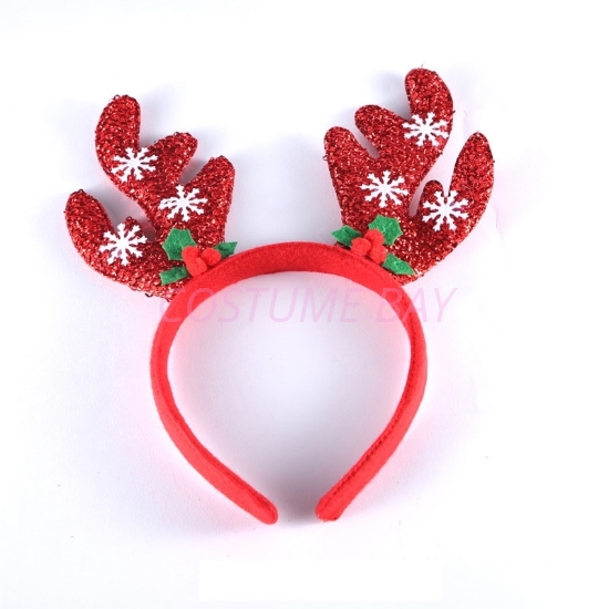 Picture of Christmas Red Reindeer Antlers Headband