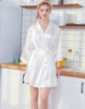 Picture of Women Bridal "Bride" Satin Kimono Robes - White