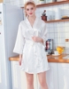 Picture of Women Bridal "Bride" Satin Kimono Robes - White