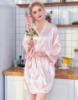 Picture of Women Bridal "Bride" Satin Kimono Robes - White