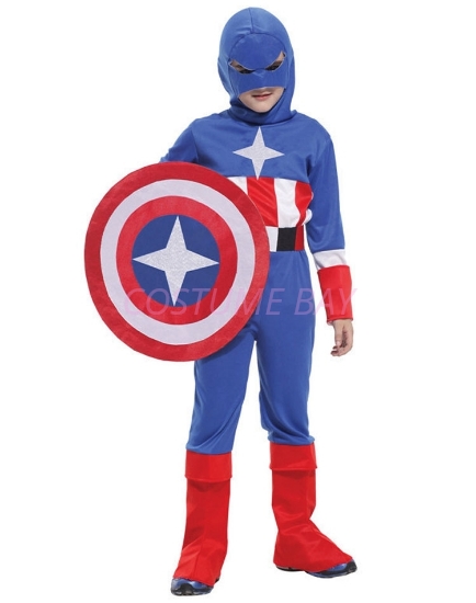 Picture of Boys Superhero Captain America Costume