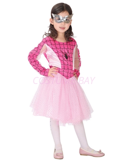 Picture of Girls Spidergirl Superhero Costume -Pink