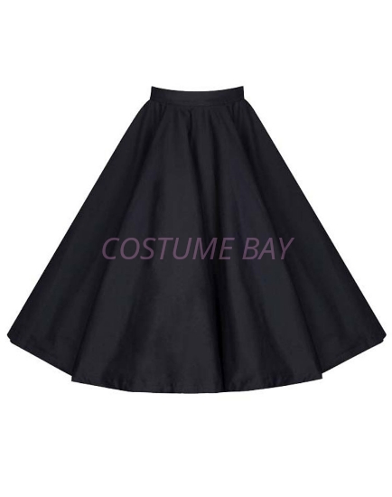 Picture of 50s 60s Vintage Rockabilly Swing Skirt - Black