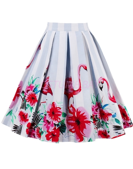 Picture of Xmas 50s 60s Vintage Rockabilly Swing Skirt - Skirt Flemingo