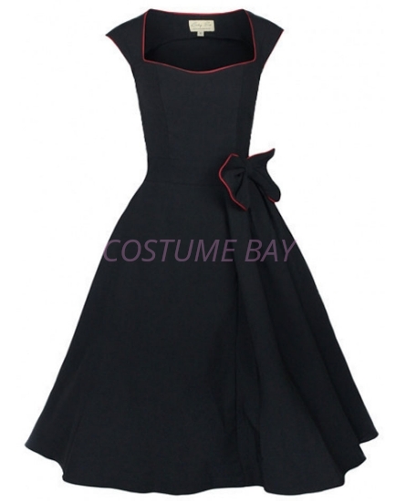 Picture of Rockabilly 50s 60s Vintage Evening Retro Pinup Swing Cocktail Dress-Black