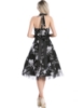 Picture of Rockabilly 50s 60s Vintage Evening Retro Pinup Swing Cocktail Dress-Black with white flower