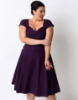 Picture of Rockabilly 50s 60s Vintage Evening Retro Pinup Swing Cocktail Dress-Plus Size Purple