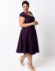 Picture of Rockabilly 50s 60s Vintage Evening Retro Pinup Swing Cocktail Dress-Plus Size Purple