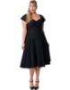 Picture of Rockabilly 50s 60s Vintage Evening Retro Pinup Swing Cocktail Dress-Plus Size Black