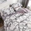 Picture of White Marble Bed Duvet Cover Set