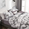 Picture of White Marble Bed Duvet Cover Set