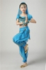 Picture of Girl's Belly Dance Outfits Paillette Ruffles Short Sleeves -Light Blue